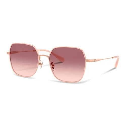 COACH Irregular Shape Sunglasses Women's Rose Gold