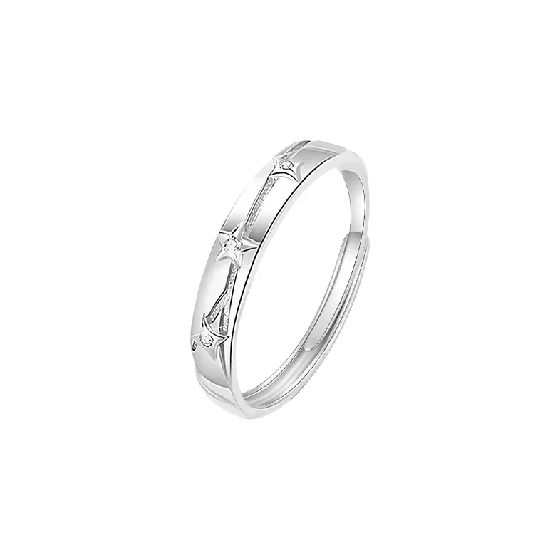 MGS 999 Fine Silver Ambient Everyday Commute Versatile Luxurious Layered Cool Premium Bestie Adjustable Opening Unisex-7