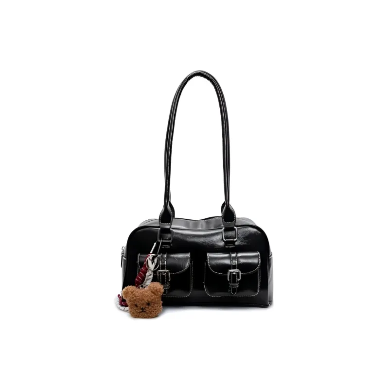 FREEHIKE PU Shoulder Bag Women's Ecru & Coffee/Black/Burgundy/Coffee-2