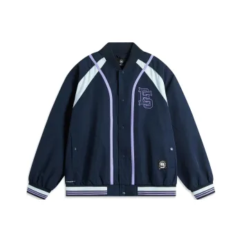 LiNing BadFive Collection Basketball Collection Jackets Coats Men's Dark Marine Blue/Sky Blue/Fluorescent Star Purple