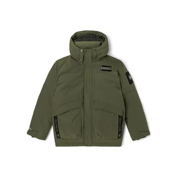 Kappa Letter Hooded Thickened Cropped Down Jacket Men's