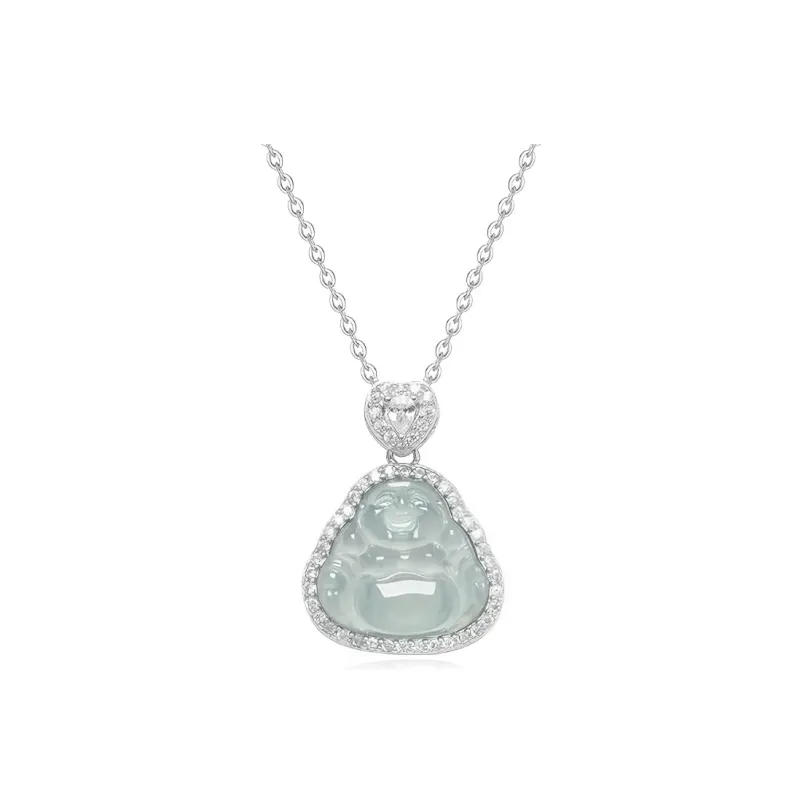 Yuanyanghuangjin Ice Glutinous Jadeite Necklaces Women's-0