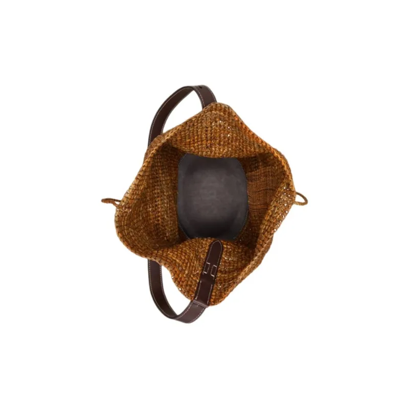 Polo Ralph Lauren Plant Material Crossbody Bag, Shoulder Bag Medium Size Women's Brown-3