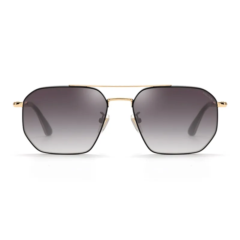 Police Titanium Round Sunglasses Unisex Gold-5