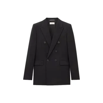 SAINT LAURENT Double Breasted Long Sleeved Jacket