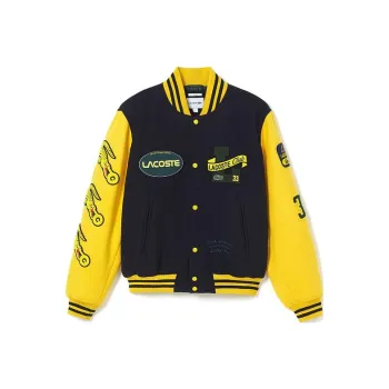 LACOSTE Jackets Unisex Black Yellow