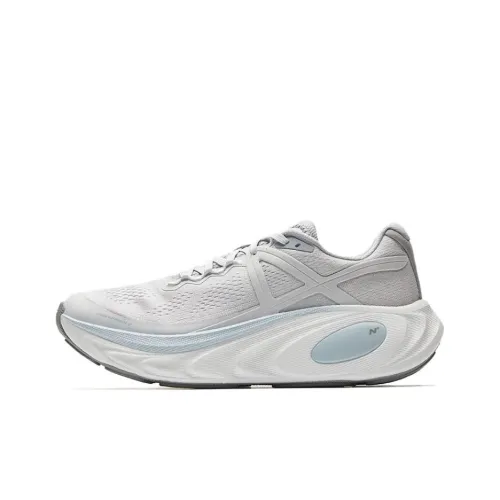 Anta Anti Slip Wear Resistant Low Top Casual Running Shoes Men's Gray White Blue