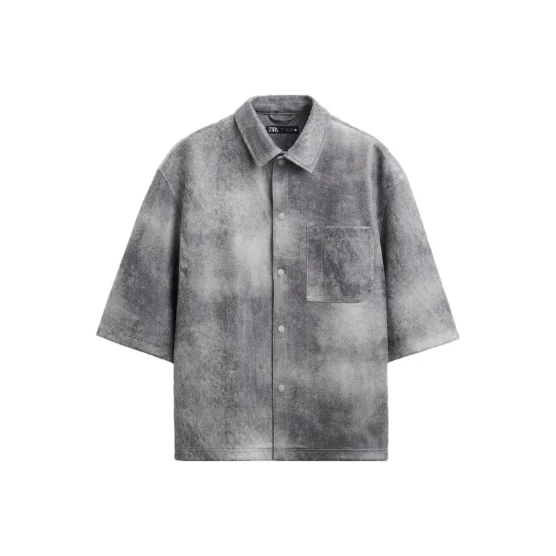 ZARA Denim Jackets Men Gray-0