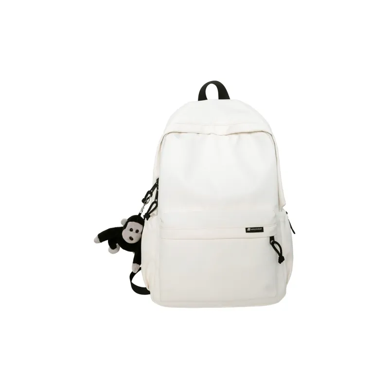 Cwatcun Nylon Backpack Regular Unisex Black/White/Red/Khaki/Green-3