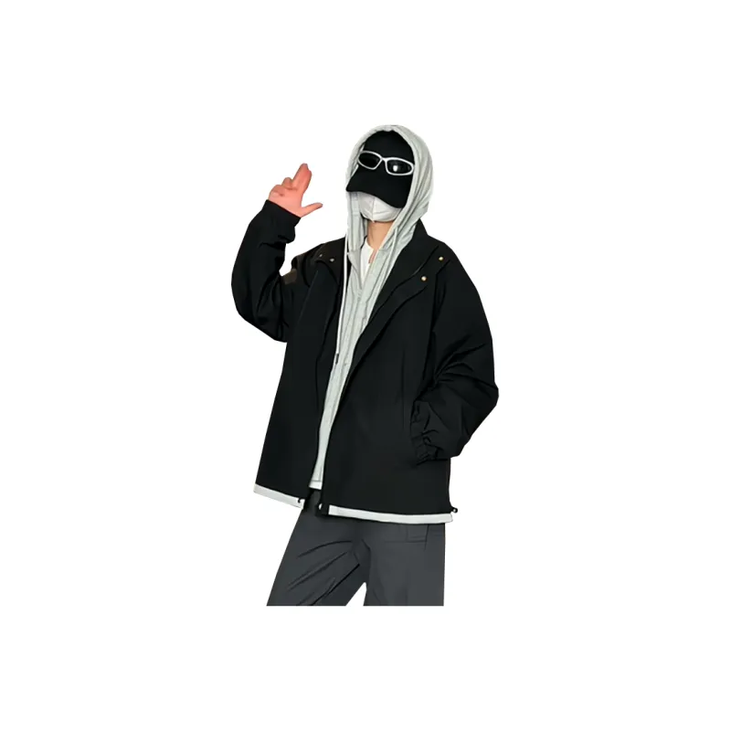 JEANSWEST Jacket Unisex Black Gray-0