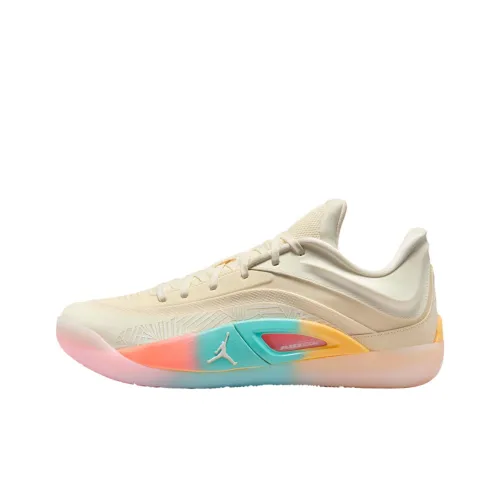 Jordan Anti Slip Wear Resistant Low Top Basketball Shoes Unisex Tan