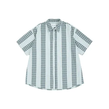 URBAN STANDARD Shirt Men's Light Blue Patchwork