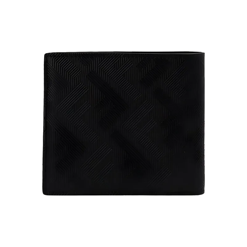 FENDI Calfskin Wallet Men's Black-1