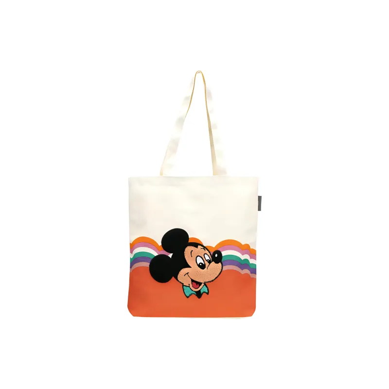 Disney Cotton Tote Bag, Shopping Bag, Shoulder Bag Women's Beige & Multicolor-0