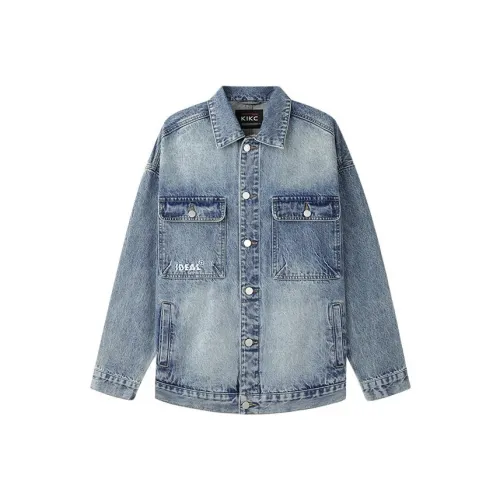 KIKC Denim Jackets Men Blue