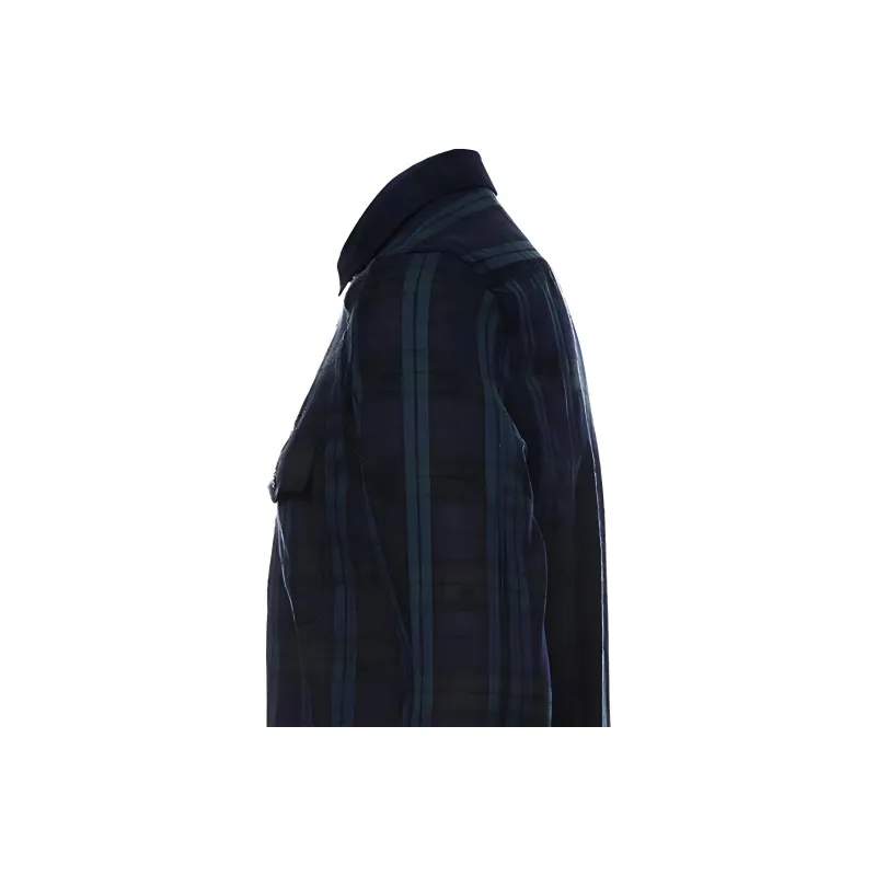 Burberry Shirt Men's Blue Green Plaid-3
