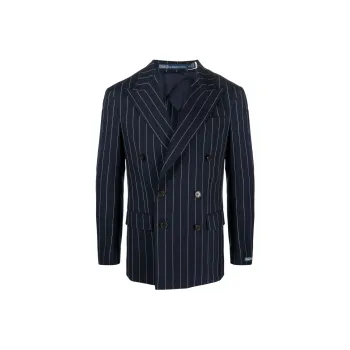 Ralph Lauren Pinstriped Double-breasted Blazer
