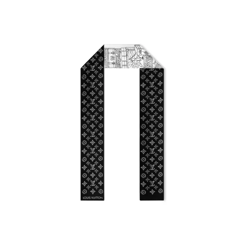 LOUIS VUITTON Silk Scarves Unisex White-0