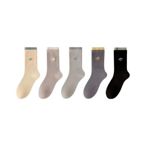 Temooues Mid Calf Socks Women's Combo Set
