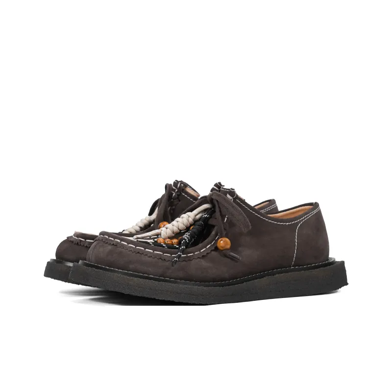 CROOKED CARD Lightweight Height Increasing Low Top Casual Shoes Men's Coffee-3