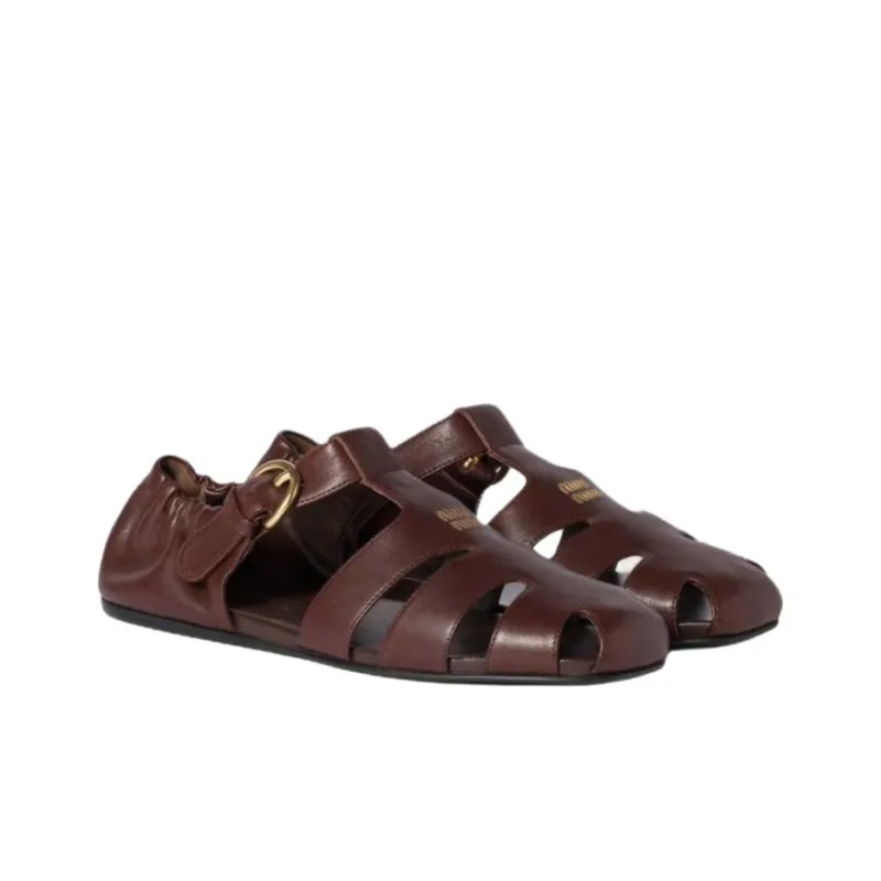 MIU MIU Roman Sandals Women's Umber-2