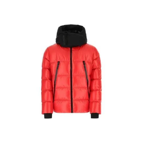 Moncler FW22 Solid Color Hooded Down Jacket Men's Red