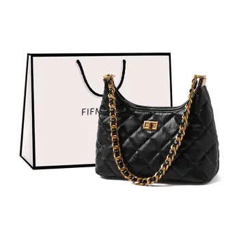 15 MINS Synthetic Leather Shoulder Bag Regular Women's Midnight Black