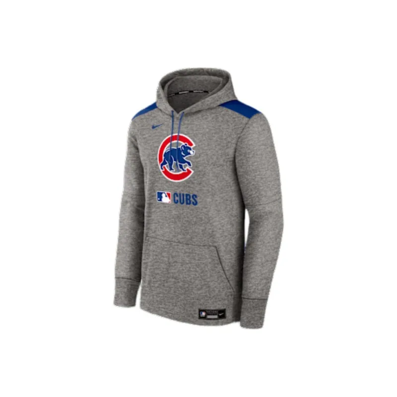 Nike Chicago Cubs Authentic Collection Men's Nike Therma Mlb Pullover Hoodie-0