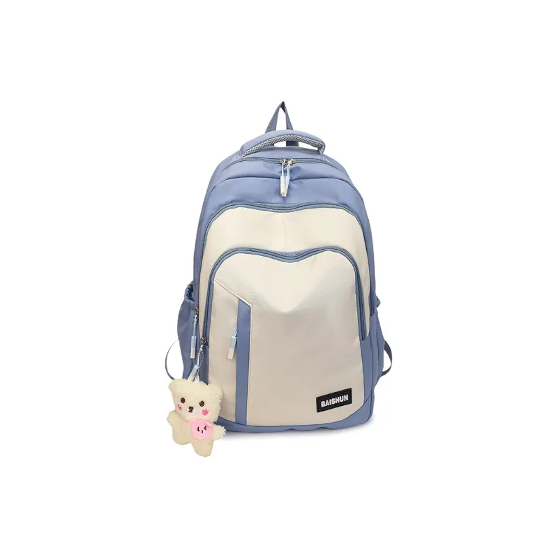 BRABOSTON Nylon Fabric Backpack Unisex Gray/Burgundy/Blue/Black/Khaki-8