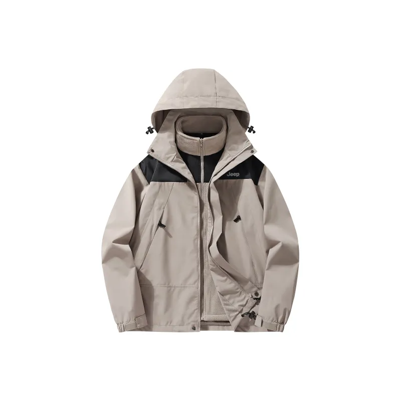 Jeep Water Resistant Windproof Breathable Warm Windbreaker Jackets Unisex-11