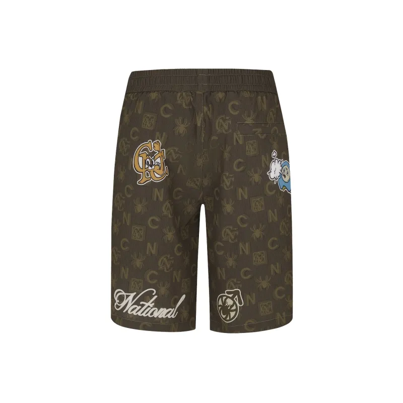 C'N'C Trend Series Casual Shorts Men's Brown With Print-1