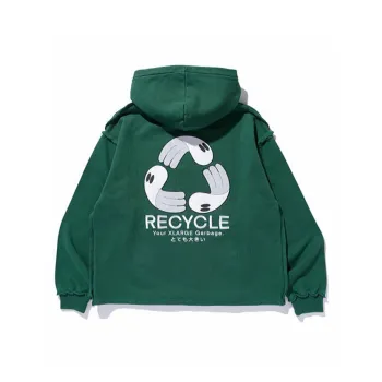 XLARGE Blu Boy Collaboration Sweatshirts Unisex Green