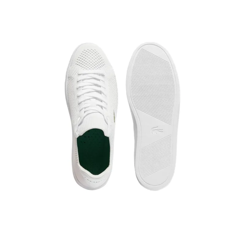 LACOSTE La Piquee 2.0 Abrasion Resistant Slip Resistant Low Top Skateboard Shoes Men's White-4