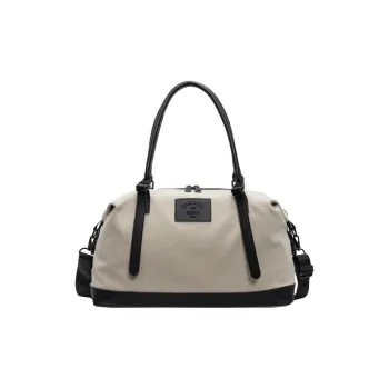 Wenpercy Fabric One Shoulder Crossbody Bag, Travel Bag Unisex Black/Brown