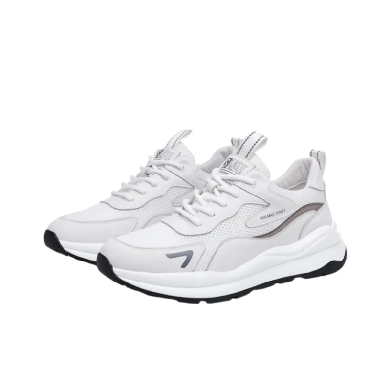 A Fairy Tale Of A Pair Of Shoes Breathable Moisture Wicking Height Increasing Low Top Casual Shoes Men's White-2