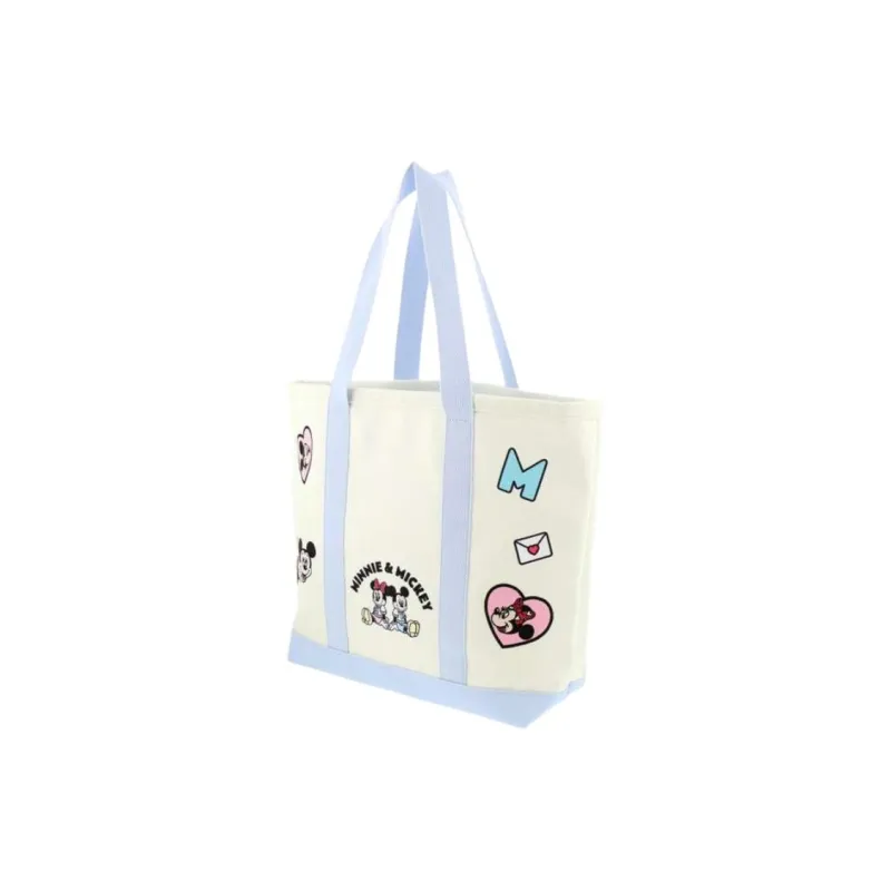 Disney Canvas Bag, Tote Bag, Shopping Bag, Handbag, Shoulder Bag Women's Ecru-1