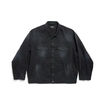 Balenciaga Oversized Button Up Denim Jacket