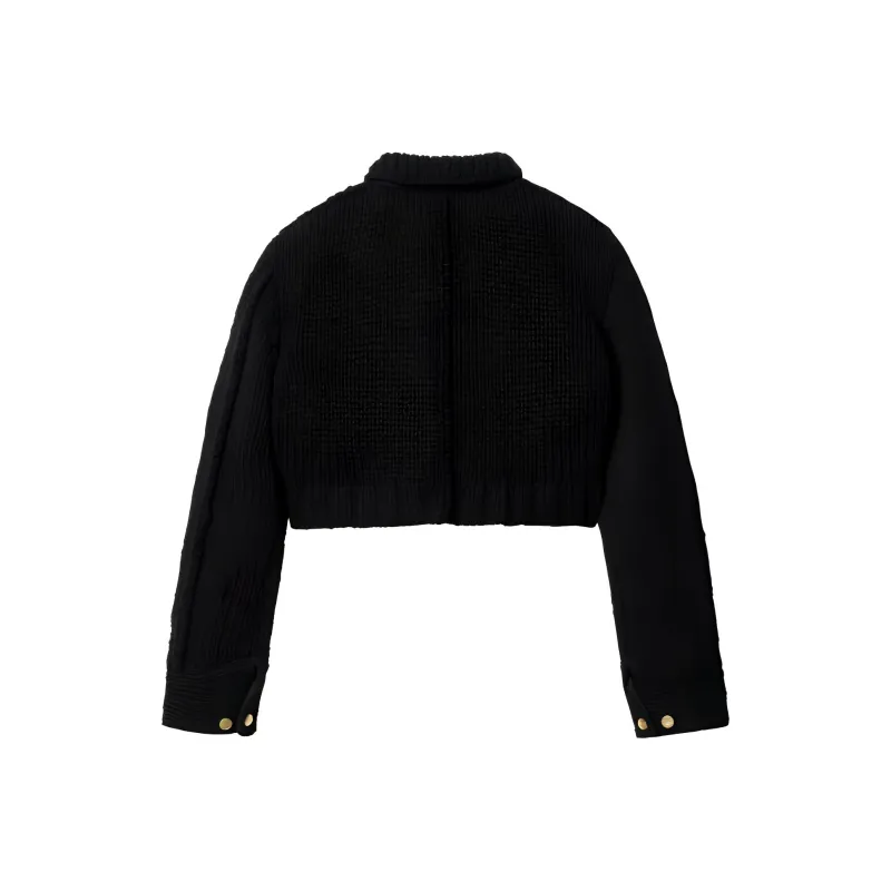 Sacai X Carhartt Wip Women's Knit Michigan Jacket Black-1