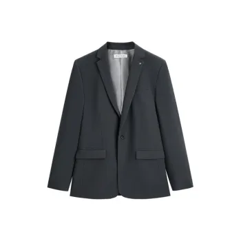 PEACEBIRD MEN Business Suits Men Gray Blue 1 Slim Fit