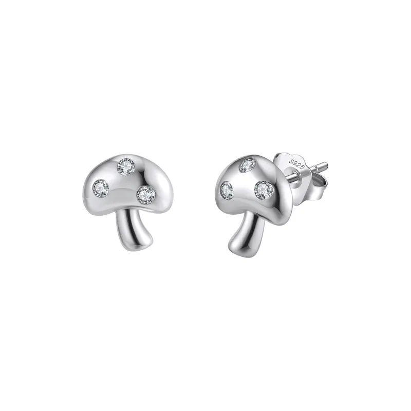 OGDAID S925 Silver Stud Earrings Women's-4