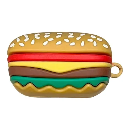 CHRROTA Compatibility With Apple AirPods 4 Silicone Cartoon Hamburger Headphone Cases