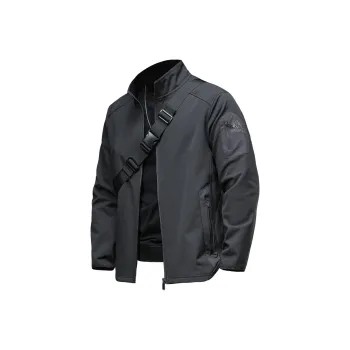 Seasonal Words Jackets Coats Men's Gray
