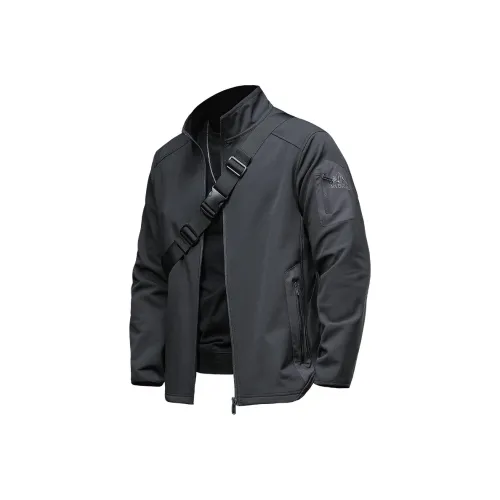 Seasonal Words Jackets Coats Men's Gray