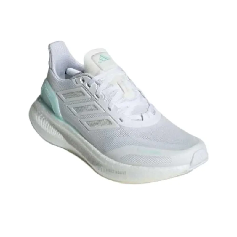 Adidas PUREBOOST 5 Cushioning, Wear Resistant Low Top Running Shoes Women's White Green-2