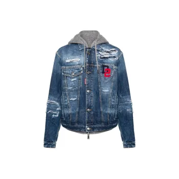 DSQUARED 2 Distressed Over Denim Jacket