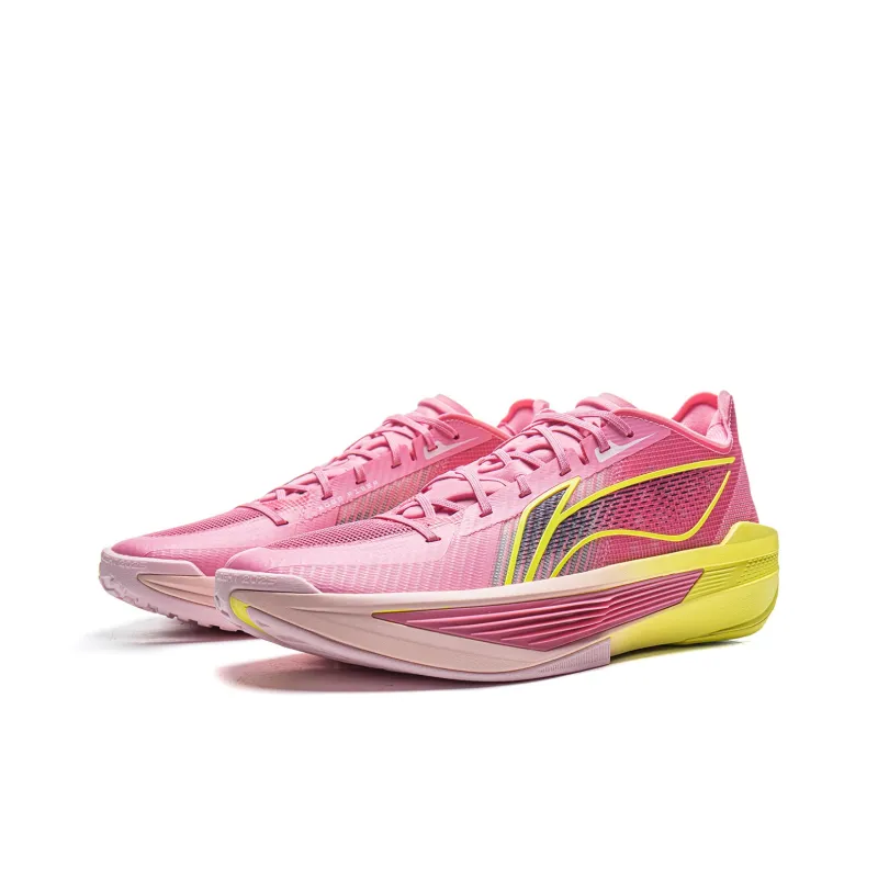 LiNing ULTRALIGHT Cushioning, Slip Resistant, Abrasion Resistant, Rebound Grip Low Top Basketball Shoes Men's Pink-2