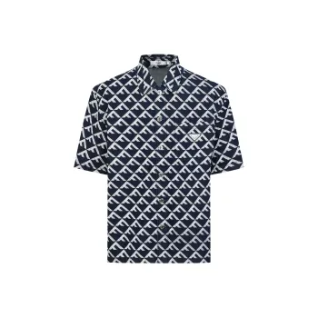 FERRE Denim Jacket Men's Blue Pattern