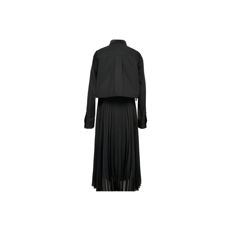 Sacai Long-Sleeved Dresses Women's Black-1