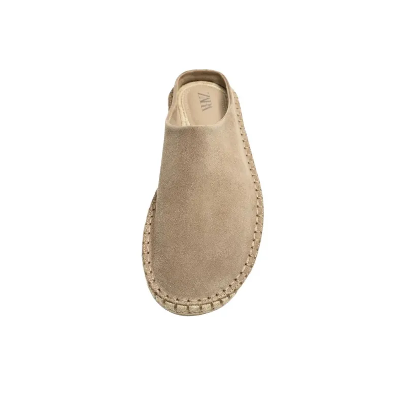 ZARA Abrasion Resistant Closed Toe Slippers Men's Taupe-2