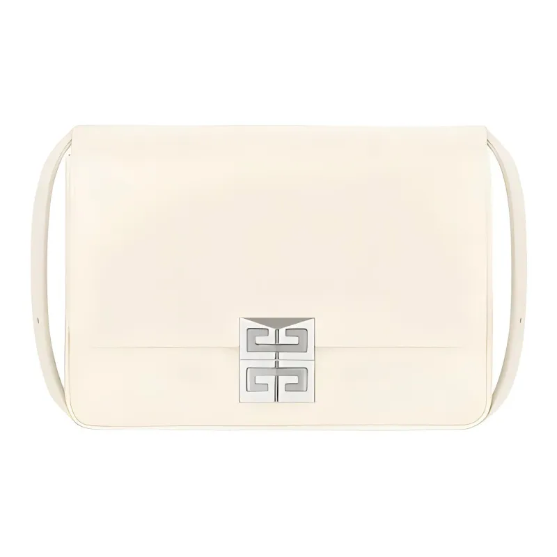 GIVENCHY Cow Leather Shoulder Bag, Crossbody Bag Women's Ivory White-0